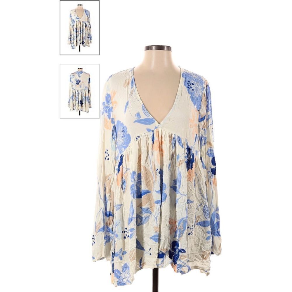Free People floral boho tunic top